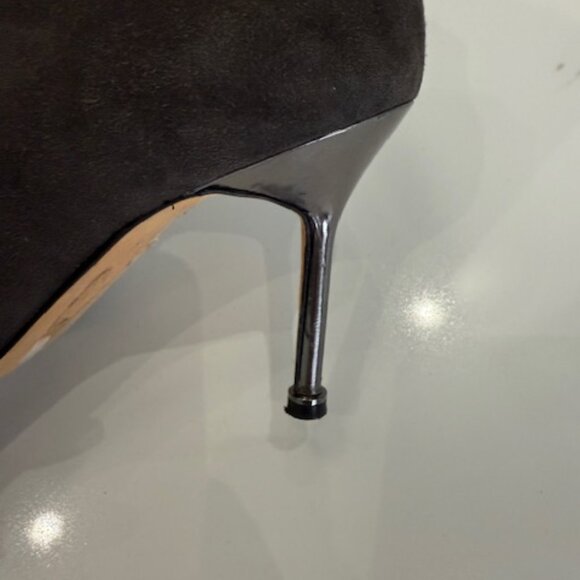 Manolo Peep toe suede booties - Picture 5 of 5